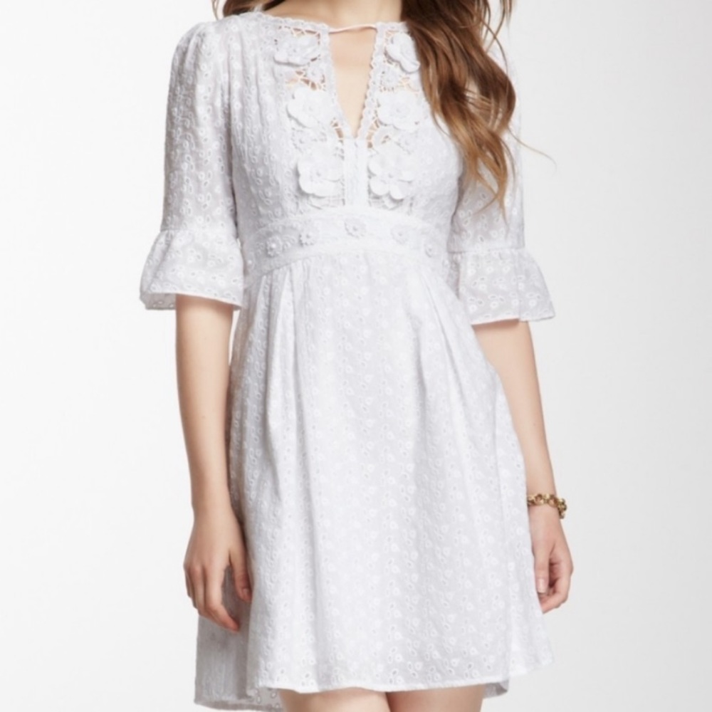 Nanette Lepore Embroidered Eyelet Dress